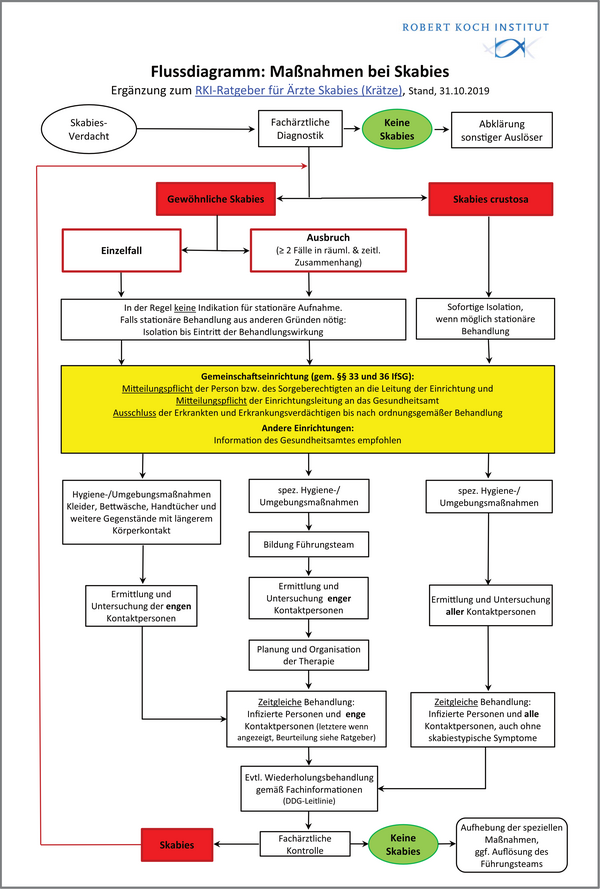 RKI Flussdiagramm Skabies